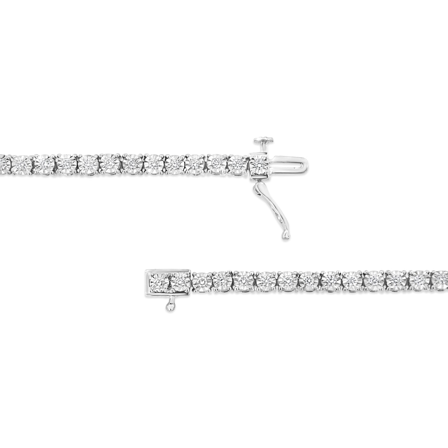 1 Carat Lab Diamond Tennis Bracelet - Sterling Silver 7.25 inch