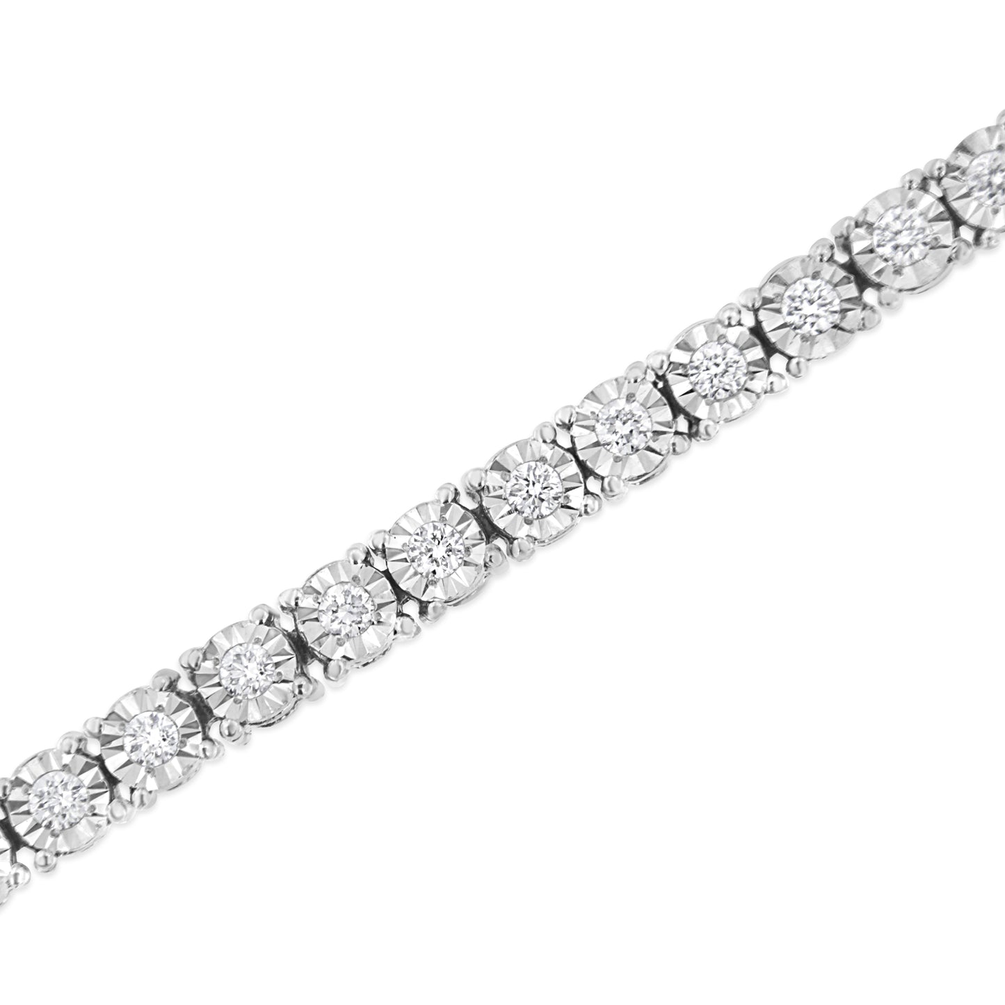 1 Carat Lab Diamond Tennis Bracelet - Sterling Silver 7.25 inch