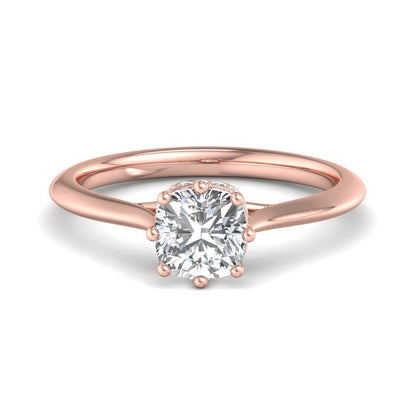 Vintage Hidden Halo Ring - Rose Gold