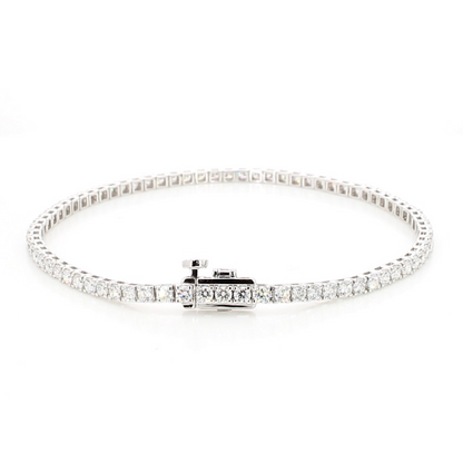 3 Carat Lab Diamond Tennis Bracelet - 14k White Gold