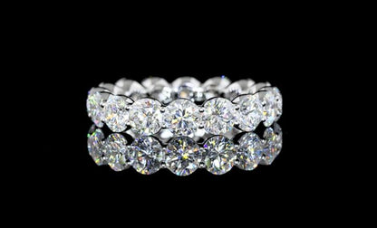 3 Carat Round Eternity Ring - 14k Yellow Gold